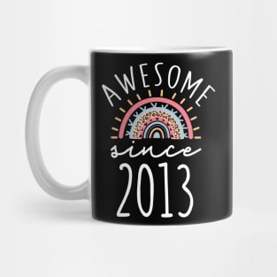 Awesome Since 2013 9th Birthday Rainbow Born In 2013 Birthday Gift Mug